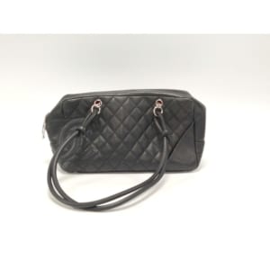 シャネル カンボン ボーリングバッグ 黒 ラムスキン SV金具 買取実績【買取日：2021年6月30日】