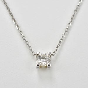 C ドゥ カルティエ ダイヤネックレス K18WG 0.3ct DOC2