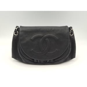 シャネル ハーフムーン チェーンショルダー 黒 キャビアスキン SV金具 買取実績【買取日：2022年12月24日】