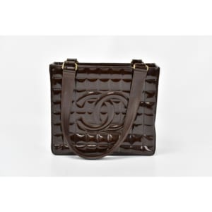 シャネル チョコバー ハンドバッグ ブラウン エナメル GD金具 買取実績【買取日：2023年3月15日】