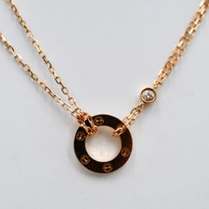 カルティエ ラブサークル ネックレス K18PG 2PD 買取実績【買取日：2023年6月1日】