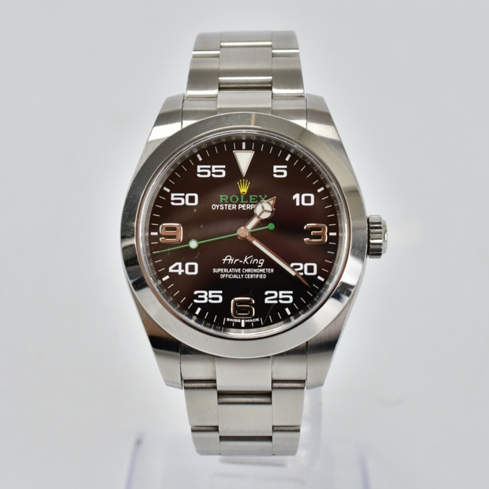 ロレックスオイスターパーペチュアル エアキング 116900 SS ブラック文字盤
