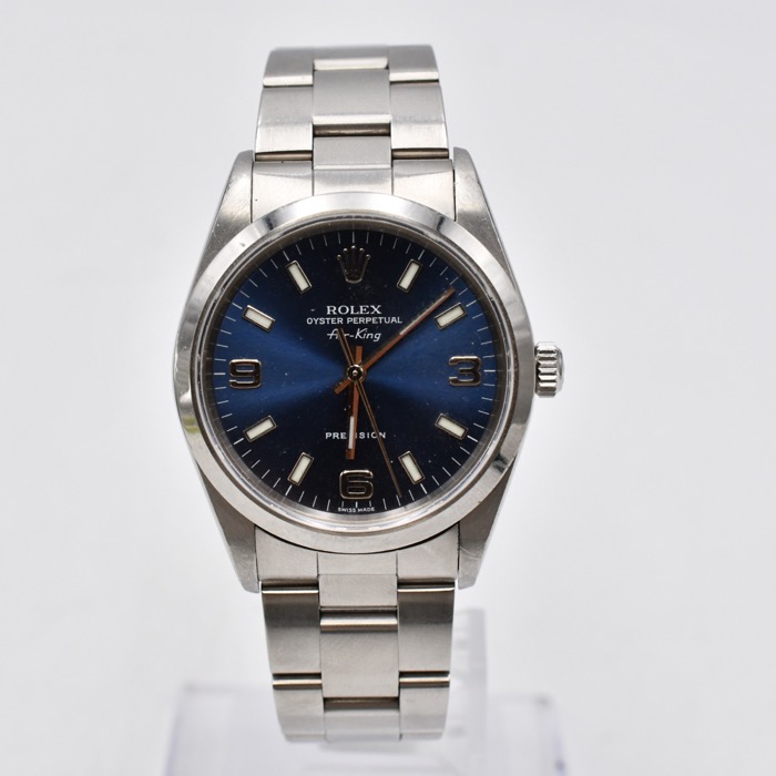 ロレックスエアキング 14000M SS ブルー文字盤