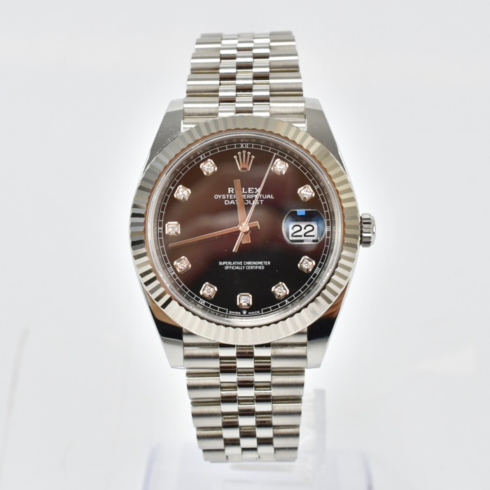 ロレックスデイトジャスト 126334 SS ブラック文字盤 ジュビリーブレス