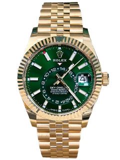 スカイドゥエラー 336938 YG グリーン文字盤