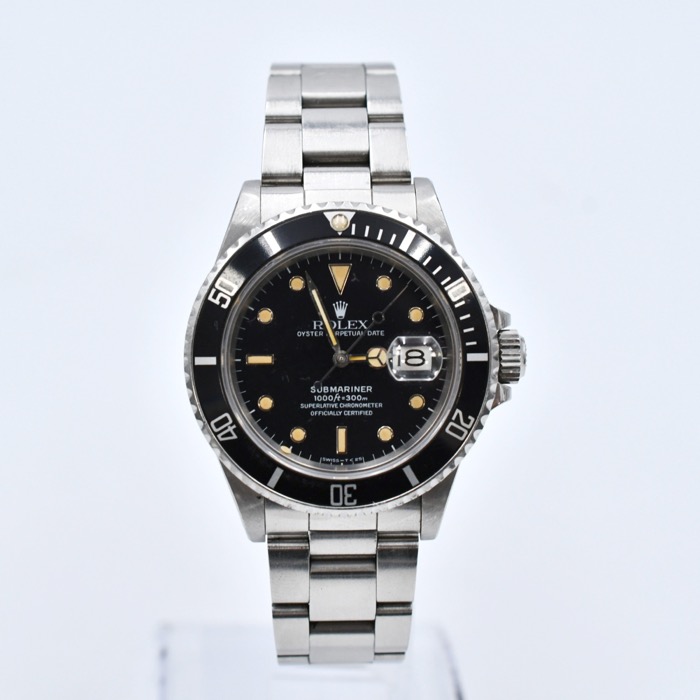 ロレックスサブマリーナー 168000 SS ブラック文字盤 オールトリチウム