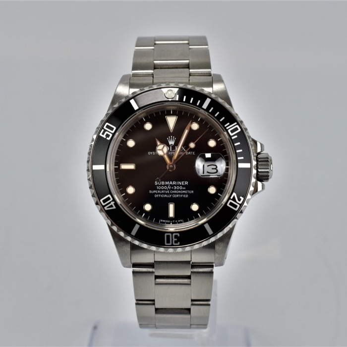 ロレックスサブマリーナー 168000 SS ブラック文字盤 オールトリチウム