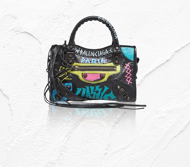 美品 バレンシアガ ショッピングトート ブラック レザー トートバッグ xxs バレンシアガ/トートバッグ/ショッピングトート XXS/黒×白
