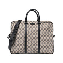 グッチ GGプラス ショルダーバッグ ブラウン PVC×レザー 001.113.6862