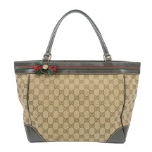 グッチ GGプラス ショルダーバッグ ブラウン PVC×レザー 001.113.6862